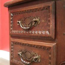 Load image into Gallery viewer, x SOLD Antique French Office Desk with Six Drawers Parquetry Top, Floral Detail. B12232
