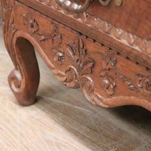 Load image into Gallery viewer, x SOLD Antique French Office Desk with Six Drawers Parquetry Top, Floral Detail. B12232
