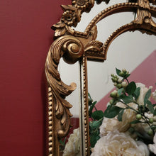 Load image into Gallery viewer, French Wall Hanging Mirror with a Heavily Ornate Gilt Frame. B12000
