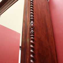 Load image into Gallery viewer, Antique French Walnut and Mirror Linen Press or Hall Cabinet with Mirror Door. B12238
