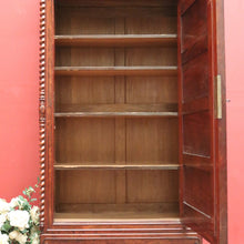 Load image into Gallery viewer, Antique French Walnut and Mirror Linen Press or Hall Cabinet with Mirror Door. B12238
