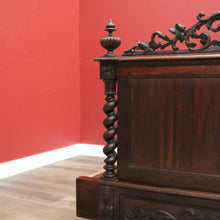 Load image into Gallery viewer, x SOLD Antique French Queen Bed, Carved Oak French Bed, incl. Head, Foot, Rails, Slats B11164
