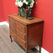 Load image into Gallery viewer, x SOLD Antique French Chest of Drawers, 3 Drawer Hall Table, Hall Cabinet Large Bedside B10296
