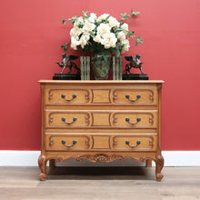 Load image into Gallery viewer, Vintage Chest of Drawers, French Oak 3 Drawer Chest, Bedside, Hall Cupboard B10515
