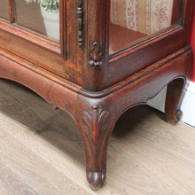 Load image into Gallery viewer, x SOLD Antique French China Cabinet, French Oak and Glass 2 Door Bookcase Hall Cupboard B10659
