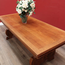 Load image into Gallery viewer, x SOLD Antique French Refectory Table, Twin Pedestal Kitchen or Dining Table, Oak Table B11135
