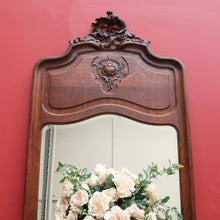 Load image into Gallery viewer, Antique French Oak, Wall Mirror, Over Mantle Mirror, Oak Dressing, Hall Mirror B10760
