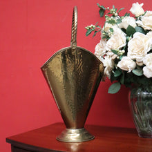 Load image into Gallery viewer, x SOLD Antique Brass Umbrella Holder with Fleur de Lis, Walking Stick Holder or Display. B10134
