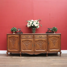 Load image into Gallery viewer, Antique French Sideboard, French Oak Four Door Two Drawer Sideboard Cabinet B11075
