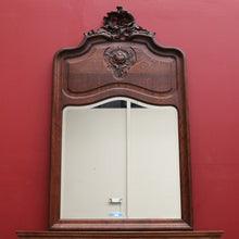 Load image into Gallery viewer, Antique French Oak, Wall Mirror, Over Mantle Mirror, Oak Dressing, Hall Mirror B10760
