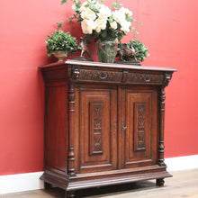 Load image into Gallery viewer, x SOLD Antique French Farmhouse Oak Sideboard, Hall Cabinet, Two Drawer Drinks Cabinet B11114
