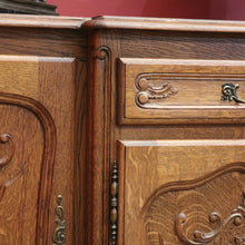 Load image into Gallery viewer, x SOLD Antique French Sideboard, French Oak Four Door Two Drawer Sideboard Cabinet B11075
