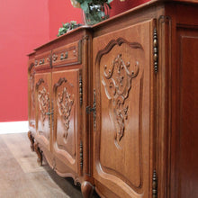 Load image into Gallery viewer, x SOLD Antique French Sideboard, French Oak Four Door Two Drawer Sideboard Cabinet B11075
