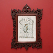 Load image into Gallery viewer, x SOLD Antique French Oak Frame with Certificate of Communion. Tapestry or Mirror Frame. B11258

