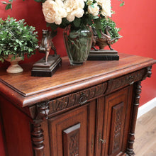 Load image into Gallery viewer, x SOLD Antique French Farmhouse Oak Sideboard, Hall Cabinet, Two Drawer Drinks Cabinet B11114
