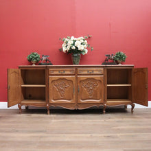 Load image into Gallery viewer, x SOLD Antique French Sideboard, French Oak Four Door Two Drawer Sideboard Cabinet B11075
