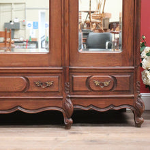 Load image into Gallery viewer, x SOLD Antique French Armoire, French Oak and Mirror Three Door Breakfront Wardrobe B11115
