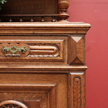 Load image into Gallery viewer, Antique Sideboard, French Oak and Lead Light Two Height Sideboard Hall Cabinet B10864
