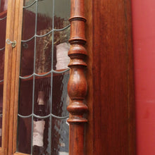 Load image into Gallery viewer, x SOLD Antique French Oak Bookcase, Oak and Leadlight Bookcase, Narrow China Cabinet. B10910
