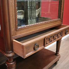 Load image into Gallery viewer, x SOLD Antique French China Cabinet, Glass and Walnut Antique French Display Cupboard B11141
