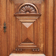 Load image into Gallery viewer, Antique Sideboard, French Oak and Lead Light Two Height Sideboard Hall Cabinet B10864
