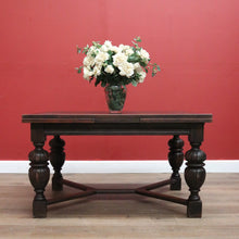 Load image into Gallery viewer, x SOLD Antique French Oak 2 Leaf Dining Table, Parquetry Top Extension Kitchen Table B11210

