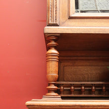 Load image into Gallery viewer, Antique Sideboard, French Oak and Lead Light Two Height Sideboard Hall Cabinet B10864
