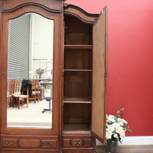 Load image into Gallery viewer, x SOLD Antique French Armoire, French Oak and Mirror Three Door Breakfront Wardrobe B11115
