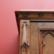 Load image into Gallery viewer, x SOLD Antique Church Cabinet, Antique 4 Door Gothic French Cupboard Sideboard Cabinet B10755
