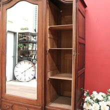 Load image into Gallery viewer, x SOLD Antique French Armoire, French Oak and Mirror Three Door Breakfront Wardrobe B11115
