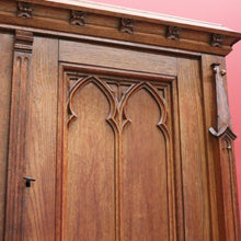 Load image into Gallery viewer, x SOLD Antique Church Cabinet, Antique 4 Door Gothic French Cupboard Sideboard Cabinet B10755
