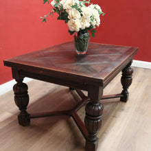 Load image into Gallery viewer, x SOLD Antique French Oak 2 Leaf Dining Table, Parquetry Top Extension Kitchen Table B11210
