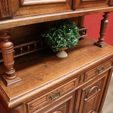 Load image into Gallery viewer, Antique Sideboard, French Oak and Lead Light Two Height Sideboard Hall Cabinet B10864
