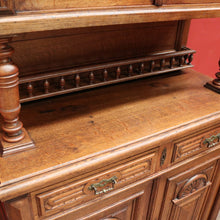 Load image into Gallery viewer, Antique Sideboard, French Oak and Lead Light Two Height Sideboard Hall Cabinet B10864
