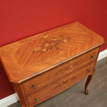 Load image into Gallery viewer, x SOLD Antique French Chest of Drawers, Antique Walnut and Inlay 2 Drawer Hall Cabinet. B10439
