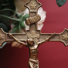 Load image into Gallery viewer, x SOLD Vintage Altar Crucifix, French Cross Vintage French Brass Crucifix, Christ Jesus B10899
