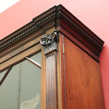 Load image into Gallery viewer, x SOLD Antique English Mahogany China Cabinet, English Bookcase with Cupboard Base B10744
