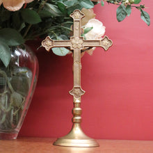 Load image into Gallery viewer, x SOLD Vintage Altar Crucifix, French Cross Vintage French Brass Crucifix, Christ Jesus B10899
