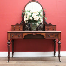 Load image into Gallery viewer, Antique Dressing Table, Heal and Son Mirror Back Dressing Table, Trinket Drawers B11066
