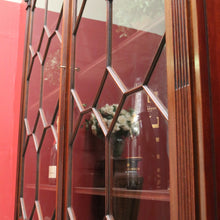 Load image into Gallery viewer, x SOLD Antique English Mahogany China Cabinet, English Bookcase with Cupboard Base B10744
