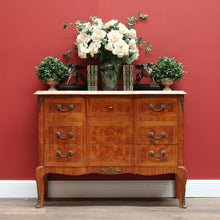 Load image into Gallery viewer, Antique French Chest of Drawers with Marble Top, Hall Cabinet Cupboard Sideboard B10570
