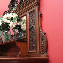 Load image into Gallery viewer, x SOLD Antique English Sideboard, Mirror Back Sideboard Cabinet. B10652
