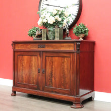 Load image into Gallery viewer, x SOLD Antique French Mahogany Sideboard, Hall Cabinet Cupboard with Single Drawer B10324
