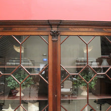 Load image into Gallery viewer, x SOLD Antique English Mahogany China Cabinet, English Bookcase with Cupboard Base B10744

