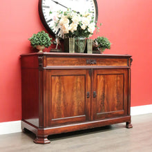 Load image into Gallery viewer, x SOLD Antique French Mahogany Sideboard, Hall Cabinet Cupboard with Single Drawer B10324
