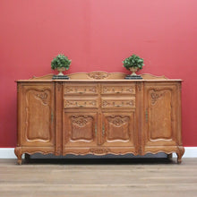 Load image into Gallery viewer, Antique French Oak Sideboard, 4 Drawer 4 Door Sideboard Buffet Cabinet Servery B10871
