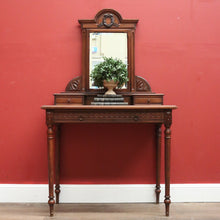 Load image into Gallery viewer, Antique French Dressing Table, Walnut, Mirror and Marble Desk, Hall Table B11088
