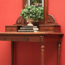 Load image into Gallery viewer, x SOLD Antique French Dressing Table, Walnut, Mirror and Marble Desk, Hall Table B11088
