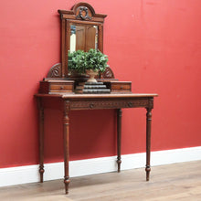 Load image into Gallery viewer, x SOLD Antique French Dressing Table, Walnut, Mirror and Marble Desk, Hall Table B11088
