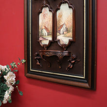 Load image into Gallery viewer, x SOLD Vintage Statue Holder, Wall Hanging Worship Stand Cupids, Hand Painted Scenes. B10200
